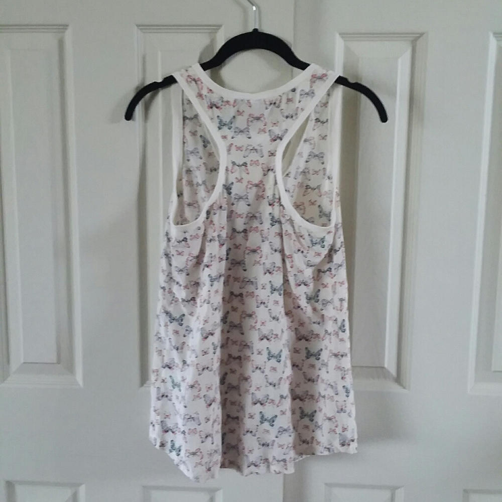 Joie Silk Racerback Tank Top With Butterflies Size Small - Picture 2 of 7